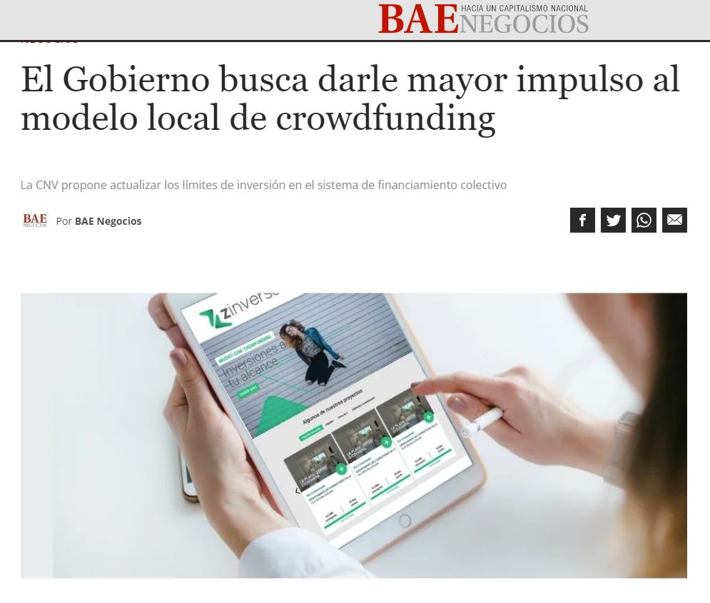 The Government seeks to give greater momentum to the local crowdfunding model
