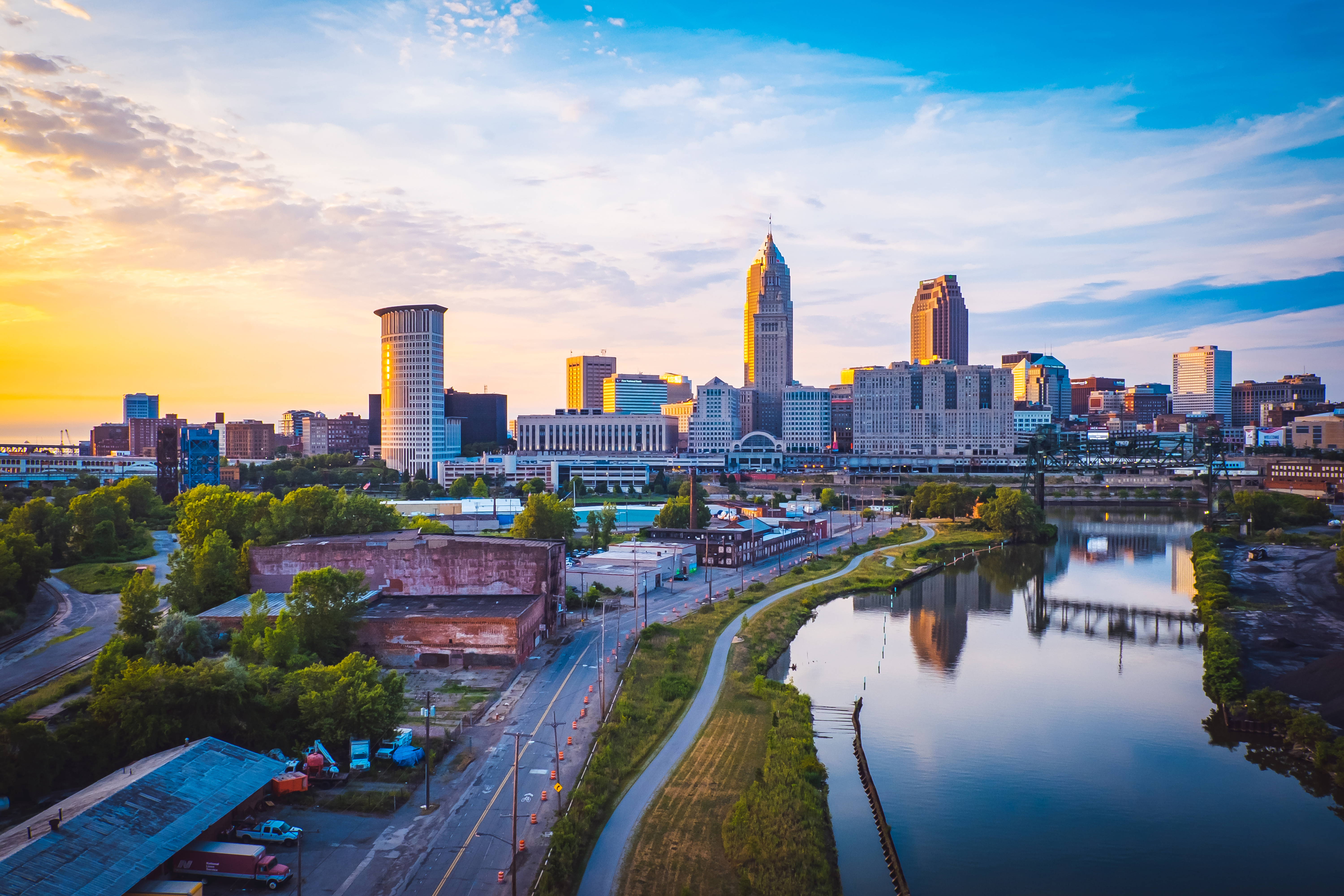 Vista do horizonte de Cleveland