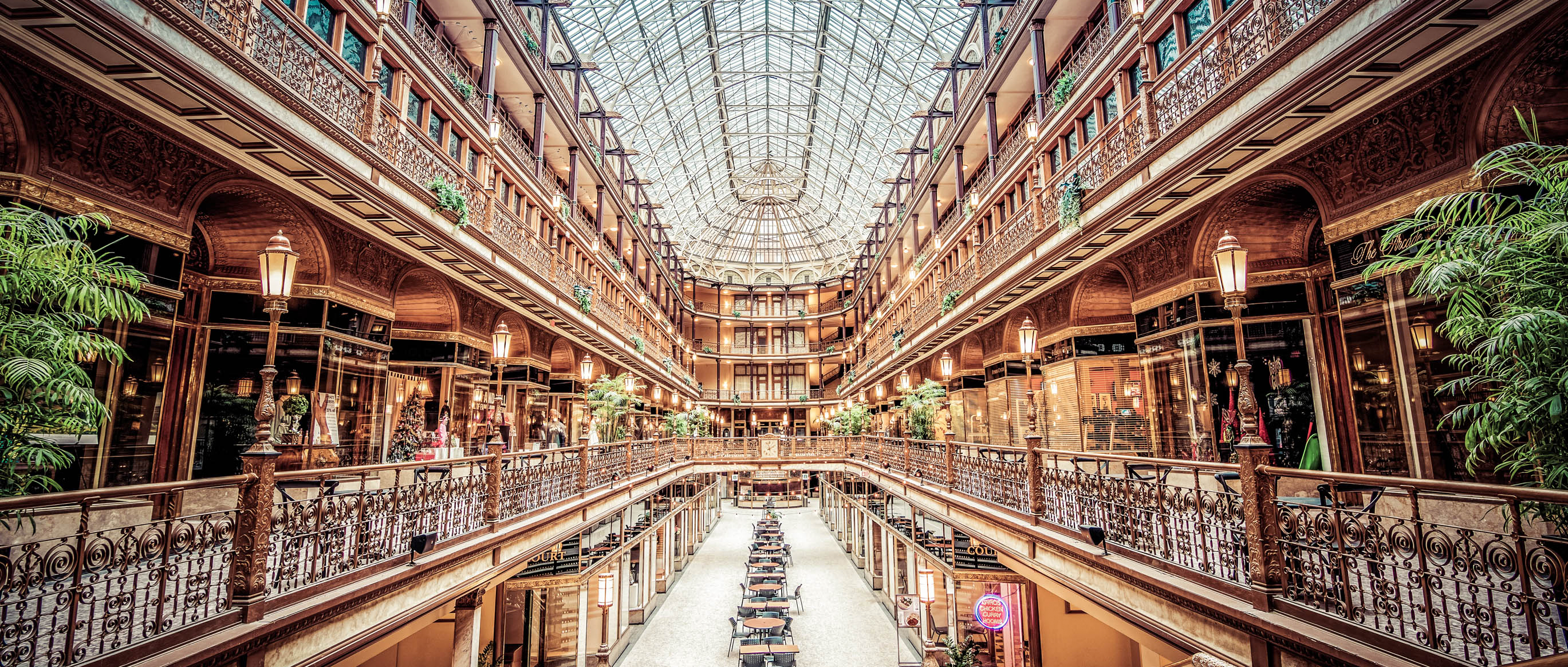 The Cleveland Arcade, built in 1890 and still one of the city's finest architectural creations