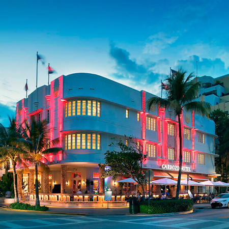 The Cardozo Hotel in Miami, considered one of the best Art Deco buildings in the city