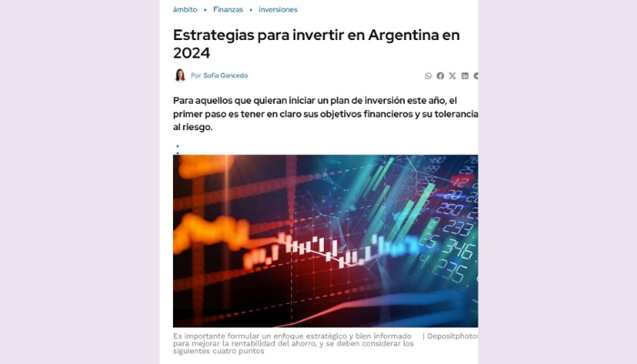 ámbito: Estrategias para invertir en Argentina en 2024