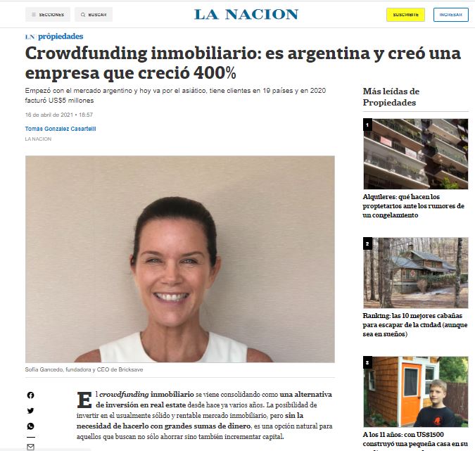Real estate crowdfunding: Sofia Gancedo, Founder of an Argentinian company that has grown 400%