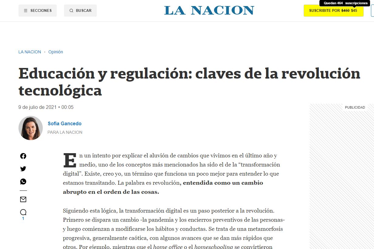 Education and regulation: keys to the technological revolution