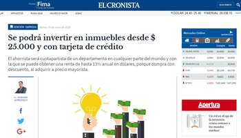 "Crowdfunding is the Keyword" - Bricksave Featured in El Cronista
