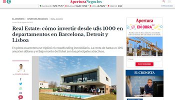 Real Estate: cómo invertir desde USD 1.000 en departamentos en Barcelona, Detroit y Lisboa
