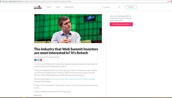 The industry that Web Summit investors are most interested in? It’s fintech