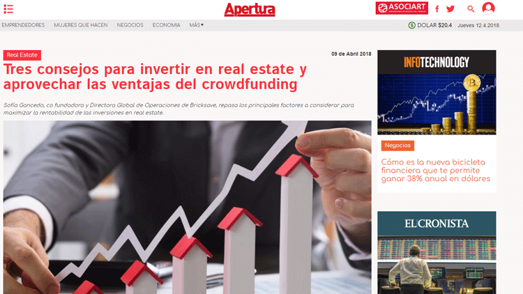 Tres consejos para invertir en real estate y aprovechar las ventajas del crowdfunding - Apertura