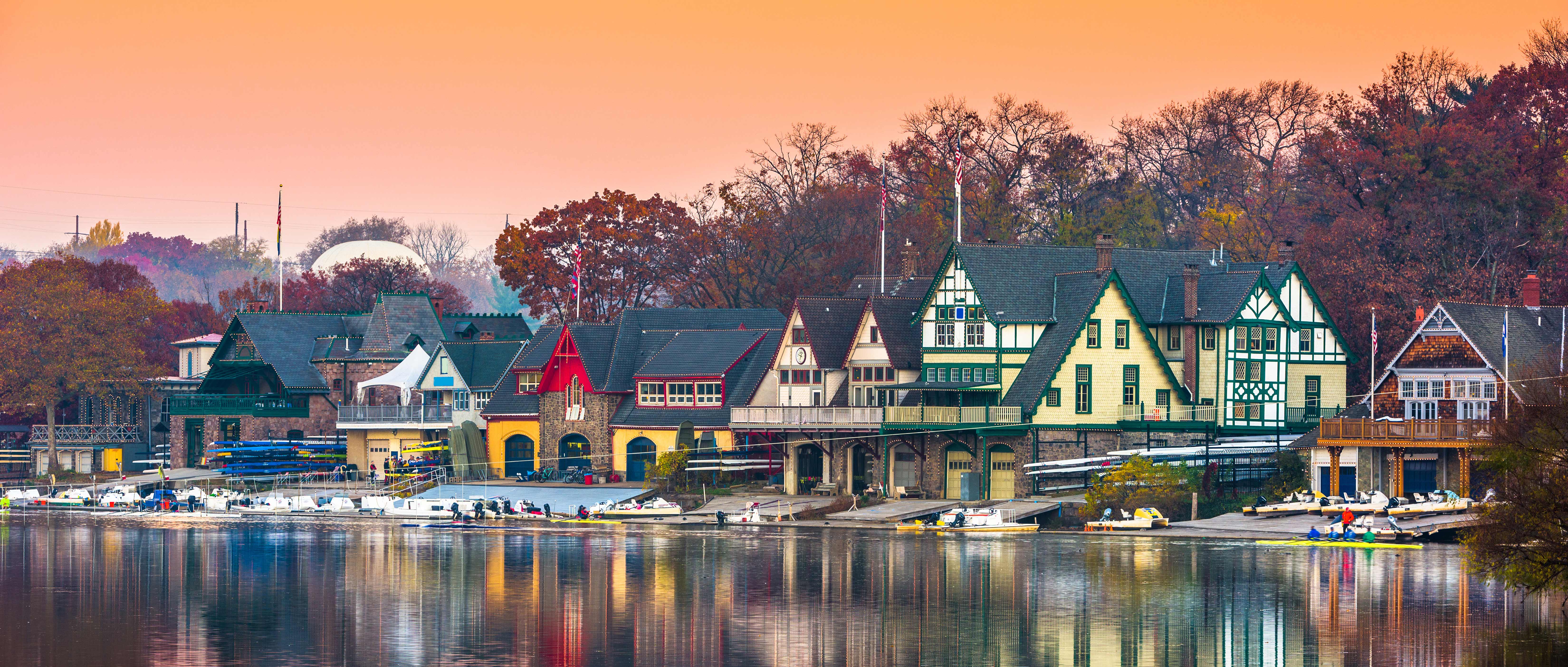 Arquitectura de estilo Colonial Revival en Filadelfia